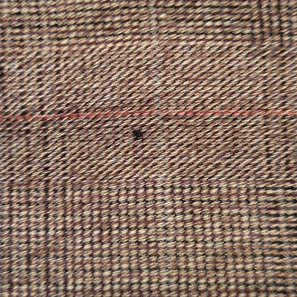 SAG HARBOR 1990s Brown Plaid Midrise Poplin Flat Front Dress Pants - Picture 9 of 12